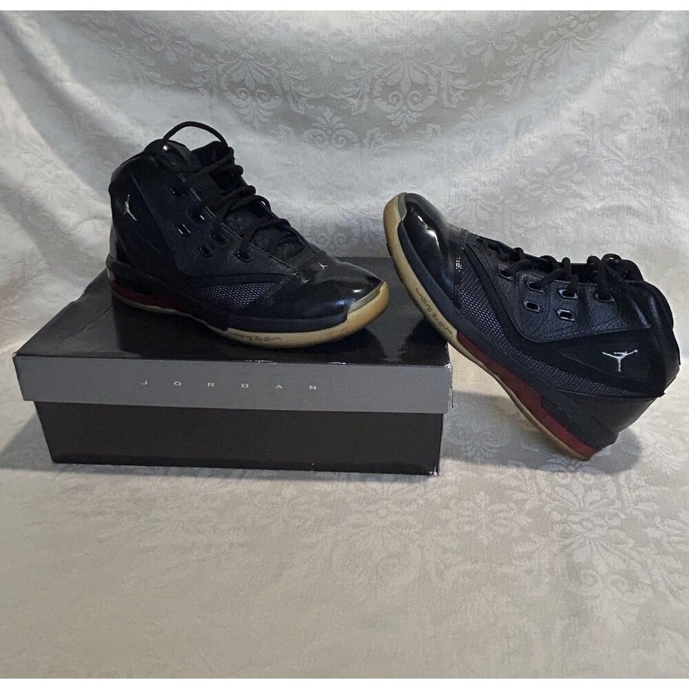 Air Jordan 16.5 Team Black Varsity Red 375387-001 Men's Size 10 W/ Original Box